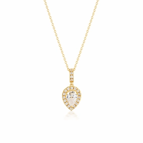 Georgini Luxe Gold Plated Sterling Silver Zirconia Splendore Pendant On Chain