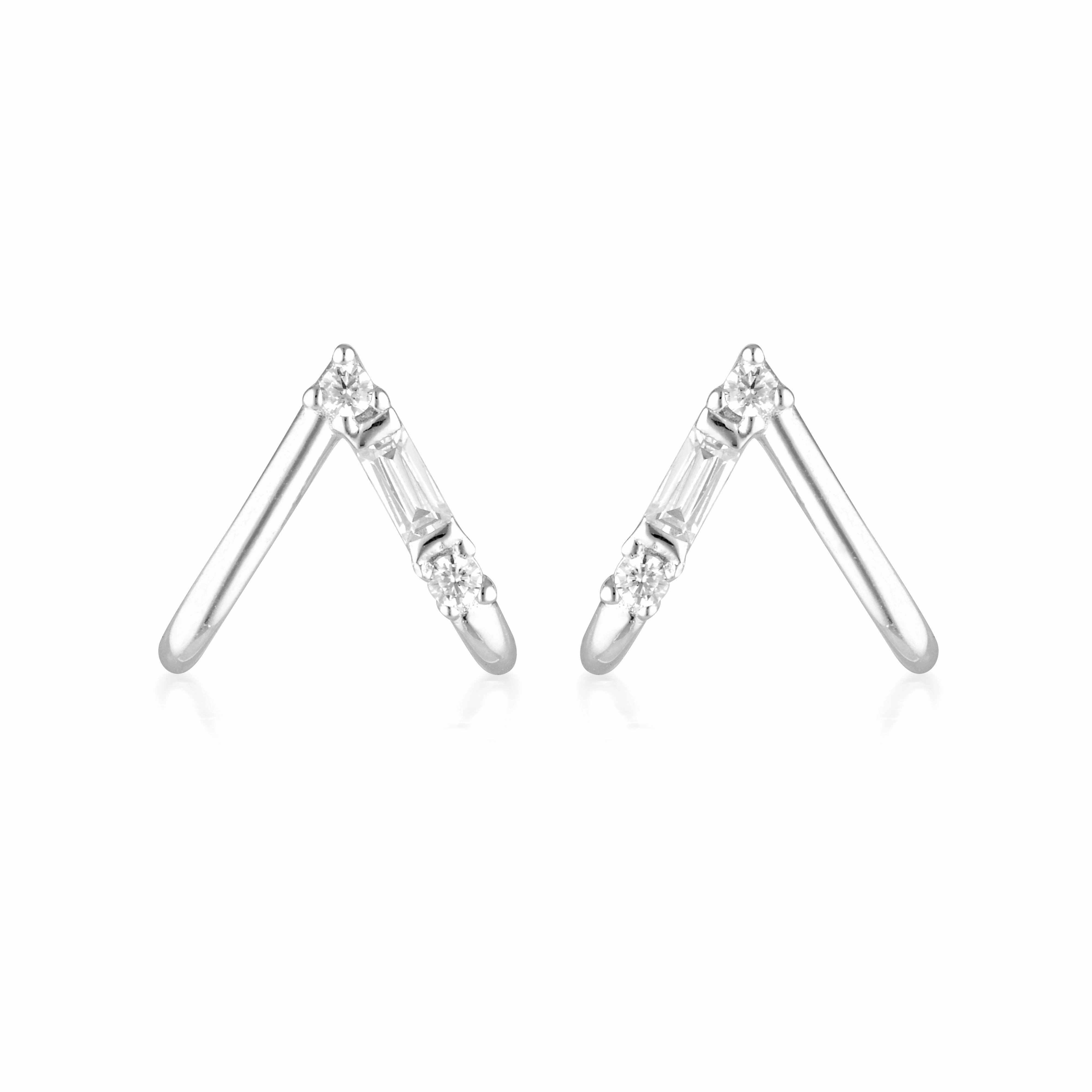 GEORGINI THE LAYERED EDIT TIGA EARRINGS SILVER