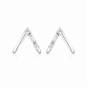 GEORGINI THE LAYERED EDIT TIGA EARRINGS SILVER