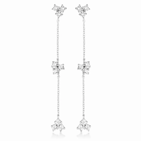 GEORGINI THE LAYERED EDIT TROIS EARRINGS SILVER