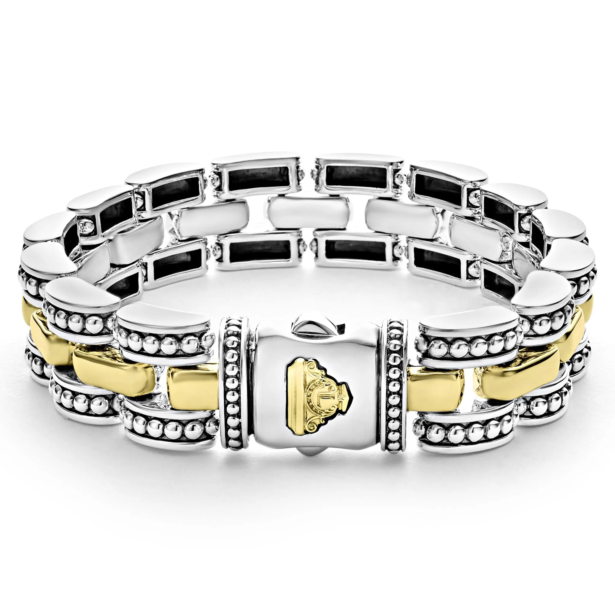Gold Caviar Link Bracelet (Size M)