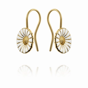 Gold Plated Silver Daisy Earhooks