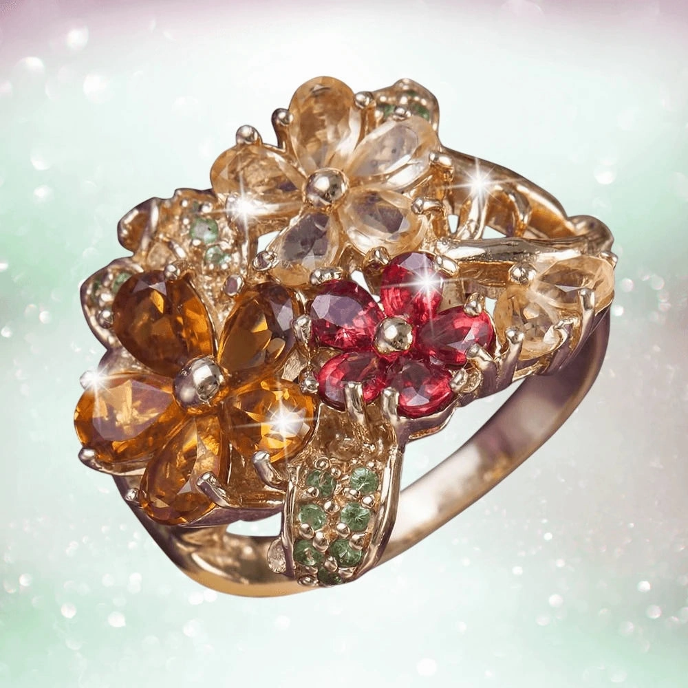 Golden Corsage Ring