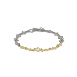 Grey / Scroll Link Bracelet