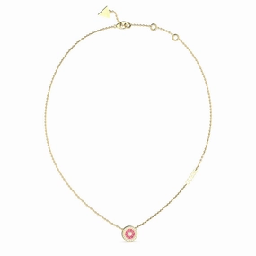 Guess Gold-Plated Stainless-Steel Fuchsia Love Mini 16-18" Chain
