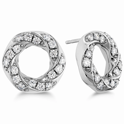 Hearts On Fire Atlantico Circle Pave Diamond Earrings