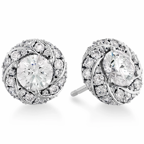 Hearts On Fire Atlantico Pave Stud Diamond Earrings