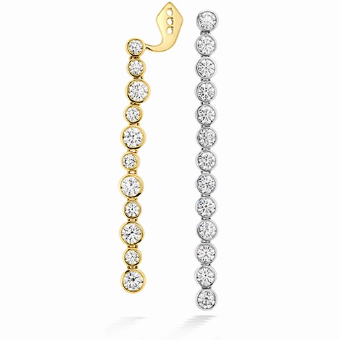 Hearts On Fire Bezel Line Diamond Earrings
