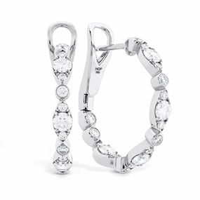 Hearts On Fire Bezel Regal Earrings