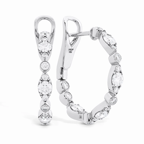 Hearts On Fire Bezel Regal Earrings