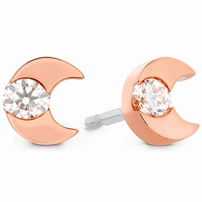 Hearts On Fire Charmed Half Moon Diamond Stud Earrings