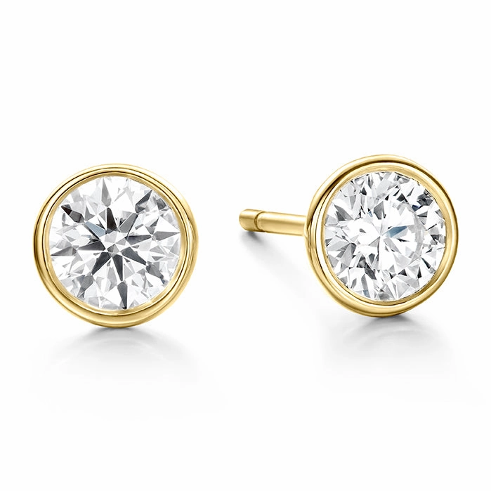 Hearts On Fire Classic Bezel Stud Diamond Earrings