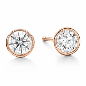 Hearts On Fire Classic Bezel Stud Diamond Earrings