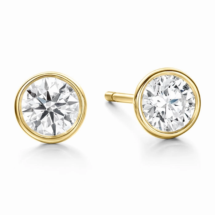 Hearts On Fire Classic Bezel Stud Diamond Earrings