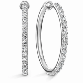 Hearts On Fire Classic Hoop Large Diamond Earrings