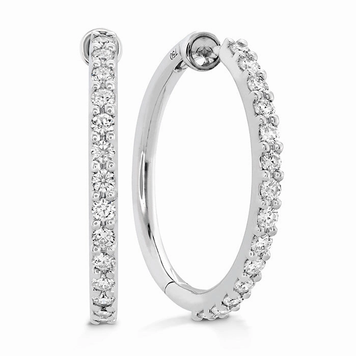 Hearts On Fire Classic Hoop Medium Diamond Earrings