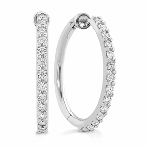 Hearts On Fire Classic Hoop Medium Diamond Earrings