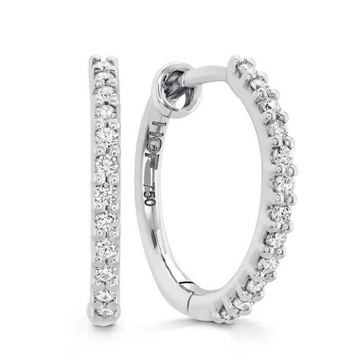 Hearts On Fire Classic Hoop Small Diamond Earrings