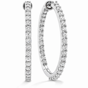 Hearts On Fire Classic Inside Out Hoop Large Diamond Earrings