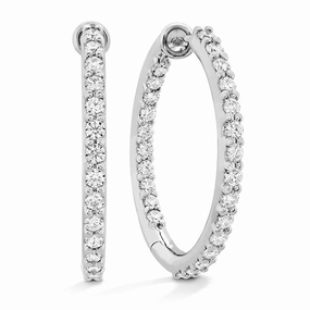 Hearts On Fire Classic Inside Out Hoope Medium Diamond Earrings