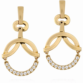 Hearts On Fire Copley Circle Diamond Drop Earrings