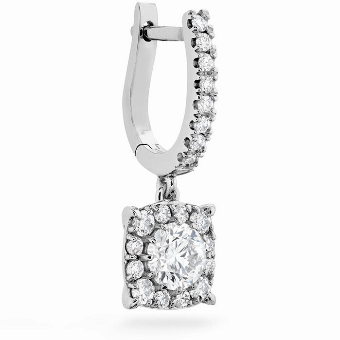 Hearts On Fire Custom Halo Drop Diamond Earrings