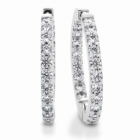 Hearts On Fire Hoopla Diamond Round Earrings
