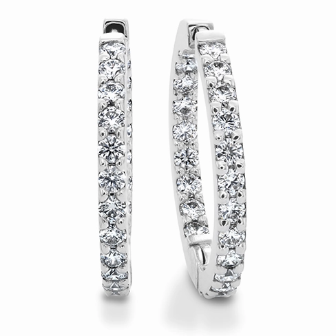 Hearts On Fire Hoopla Diamond Round Earrings