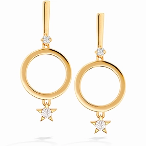 Hearts On Fire Illa Circle Drop Diamond Earrings