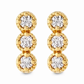 Hearts On Fire Liliana Milgrain Diamond Bar Earrings
