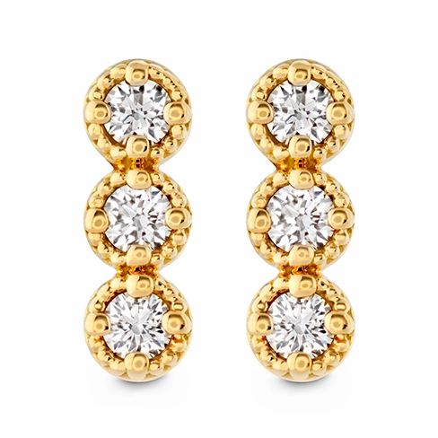 Hearts On Fire Liliana Milgrain Diamond Bar Earrings