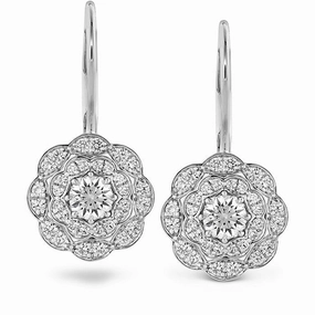 Hearts On Fire Lorelei Double Halo Drop Diamond Earrings