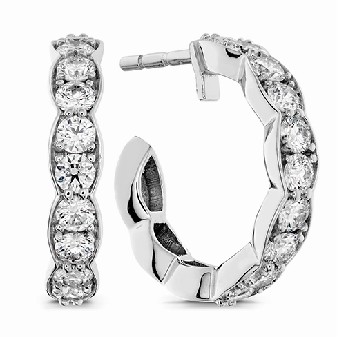 Hearts On Fire Lorelei Floral Hoop Diamond Earrings