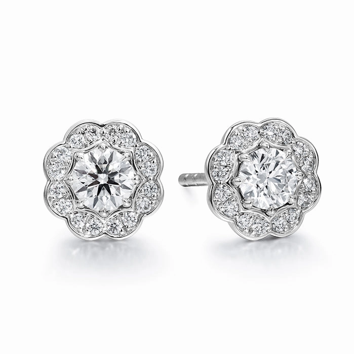 Hearts On Fire Lorelei Halo Stud Diamond Earrings