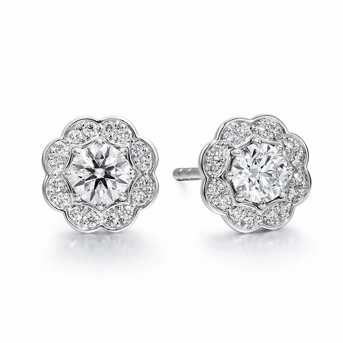 Hearts On Fire Lorelei Halo Stud Diamond Earrings