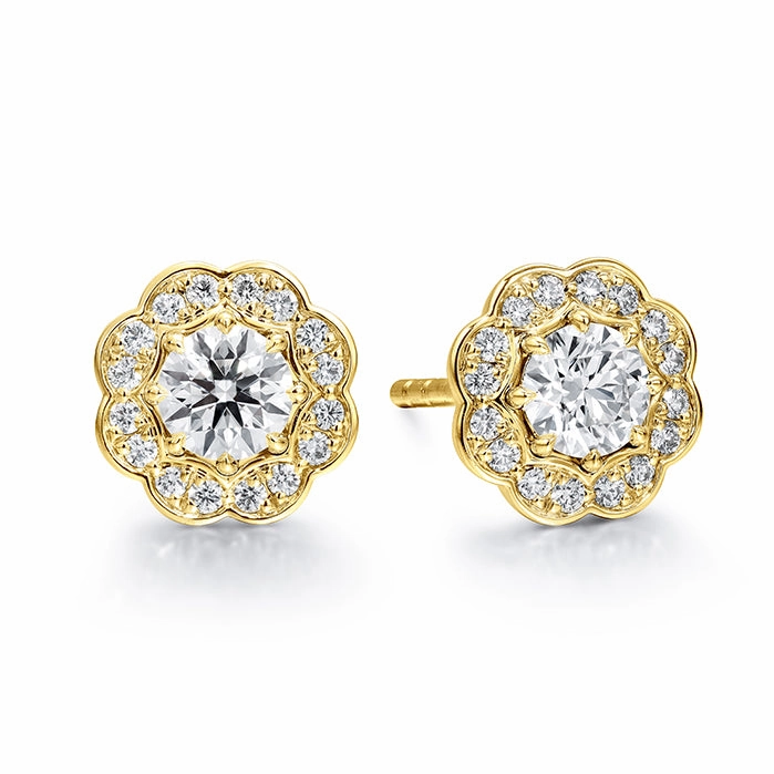 Hearts On Fire Lorelei Halo Stud Diamond Earrings