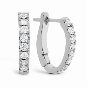 Hearts On Fire Mini Hoop Graduated Diamond Earrings
