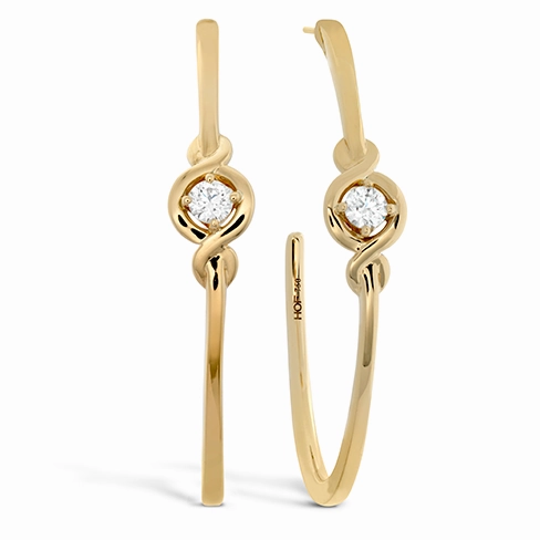 Hearts On Fire Optima Single Diamond Hoop Earrings