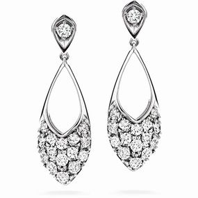 Hearts On Fire Silk Pave Marquee Diamond Drop Earrings