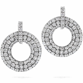 Hearts On Fire Silk Pave Open Circle Diamond Earrings