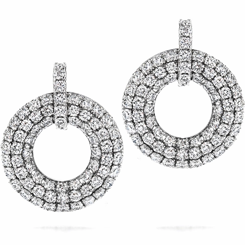 Hearts On Fire Silk Pave Open Circle Diamond Earrings
