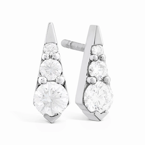 Hearts On Fire Triplicity Drop Stud Earrings