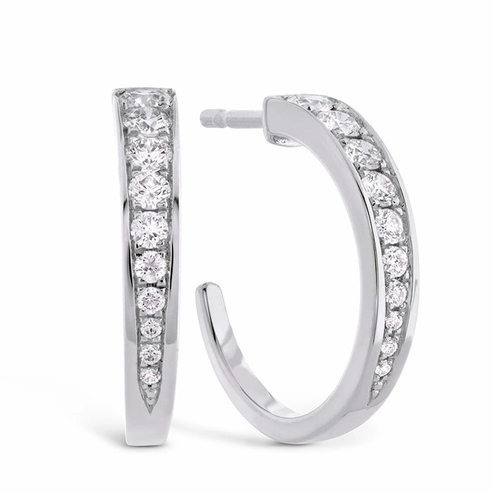 Hearts On Fire Triplicity Small Hoop Diamond Earrings