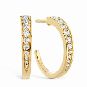 Hearts On Fire Triplicity Small Hoop Diamond Earrings