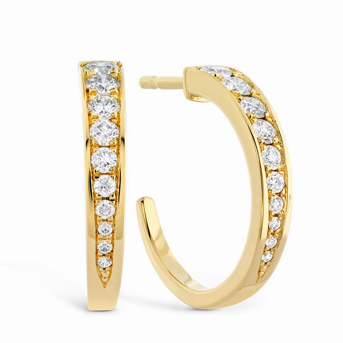 Hearts On Fire Triplicity Small Hoop Diamond Earrings