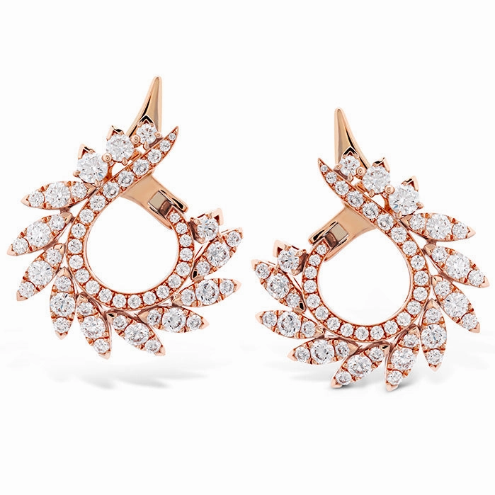 Hearts On Fire White Kites Feathers Diamond Earrings