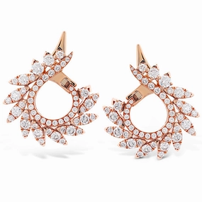 Hearts On Fire White Kites Feathers Diamond Earrings