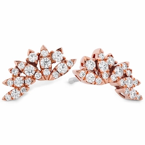 Hearts On Fire White Kites Feathers Small Diamond Earrings