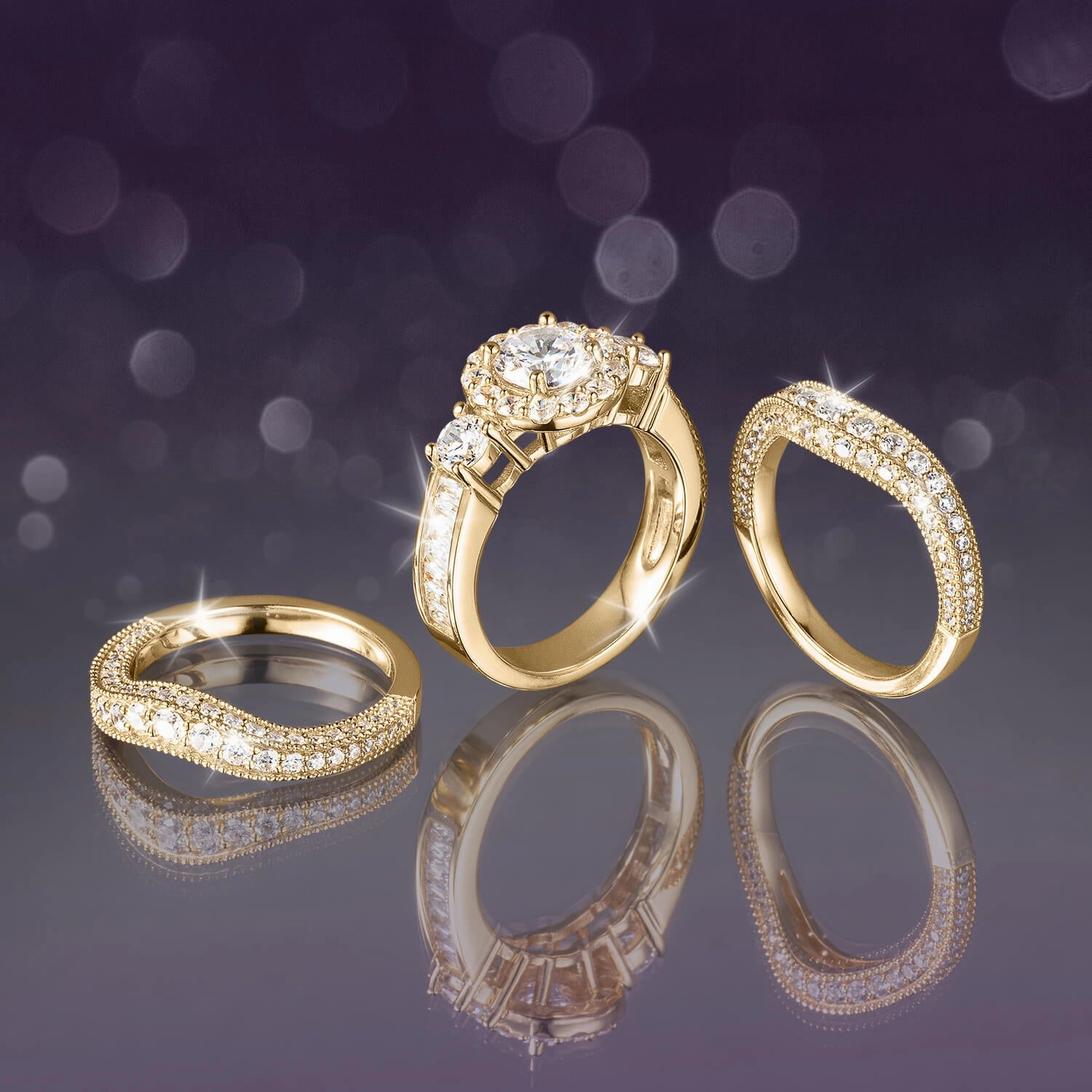 Infinity Bridal Ring Set