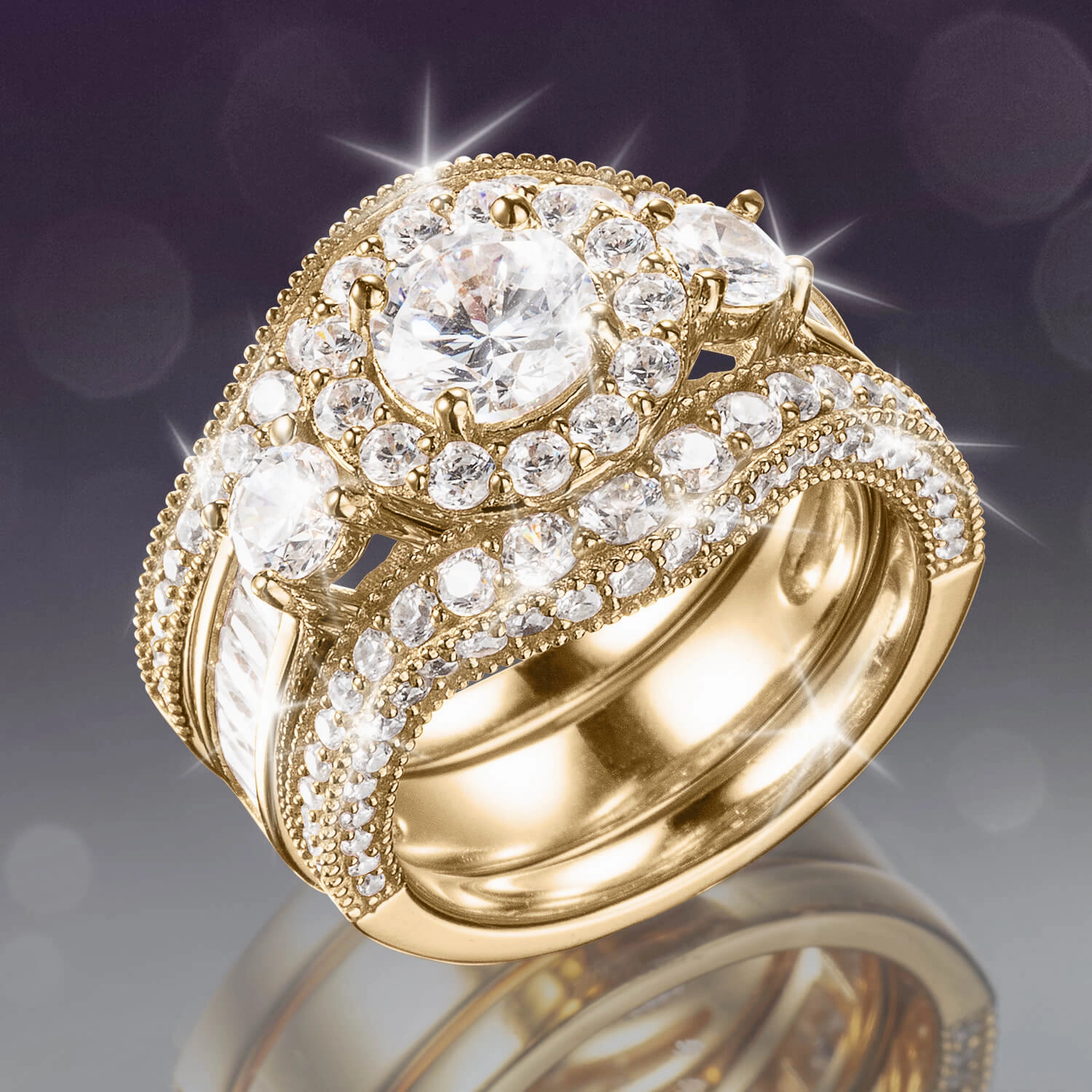 Infinity Bridal Ring Set